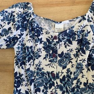 Buffy’s choice vintage floral print romper dress